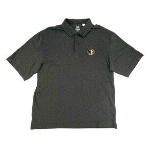Cutter & Buck DryTec Mens Shirt XXL Gray Florida ST Football Short Sleeve Polo